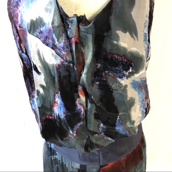 Julie Dillon Silk Drop Waist Abstract Print Dress - Picture 5 of 8